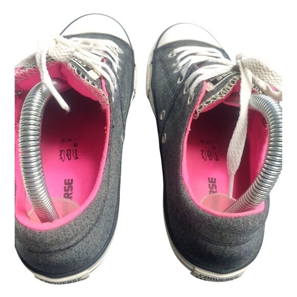 Converse Chuck Taylor All Star Womens 7 Gray Pink Canvas Sneakers Pillow Tongue - Picture 4 of 7